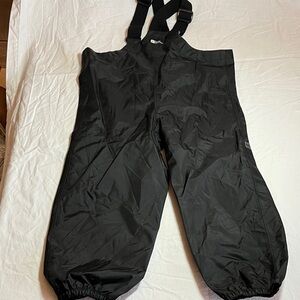 MEC Black waterproof rain pants, size 4